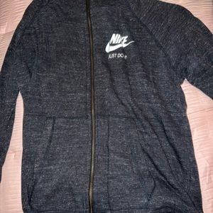 Grey Nike Zip-up Hoodie
